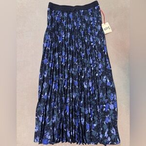 Woolrich NWT Women's Floral Midi A-Line Pleated Skirt Size Small